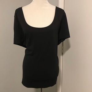 Scoop Neck Short Sleeve Blouse